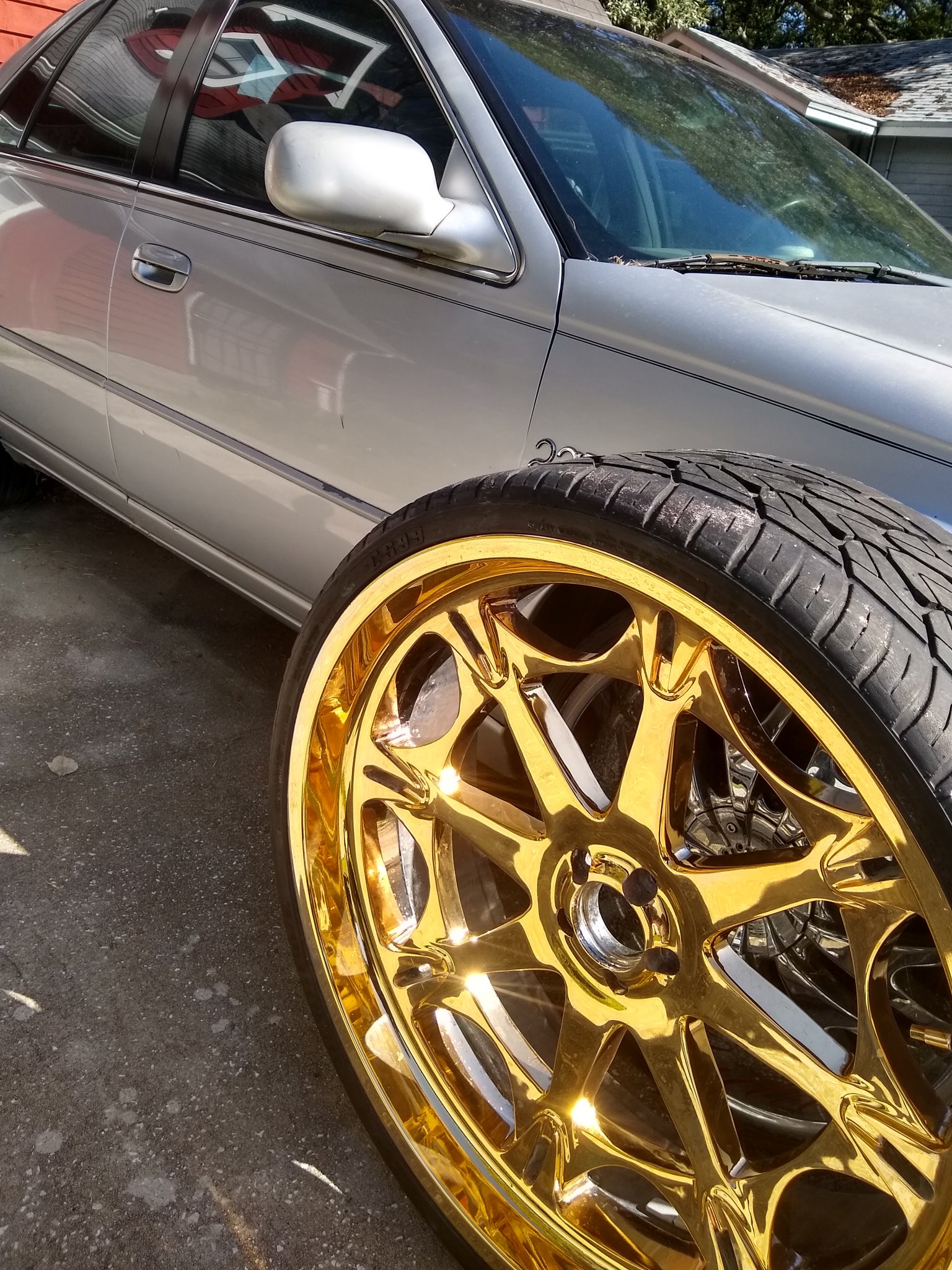 ChromeKarats gold plating work — Cadillac CTS — Before Gold Plating